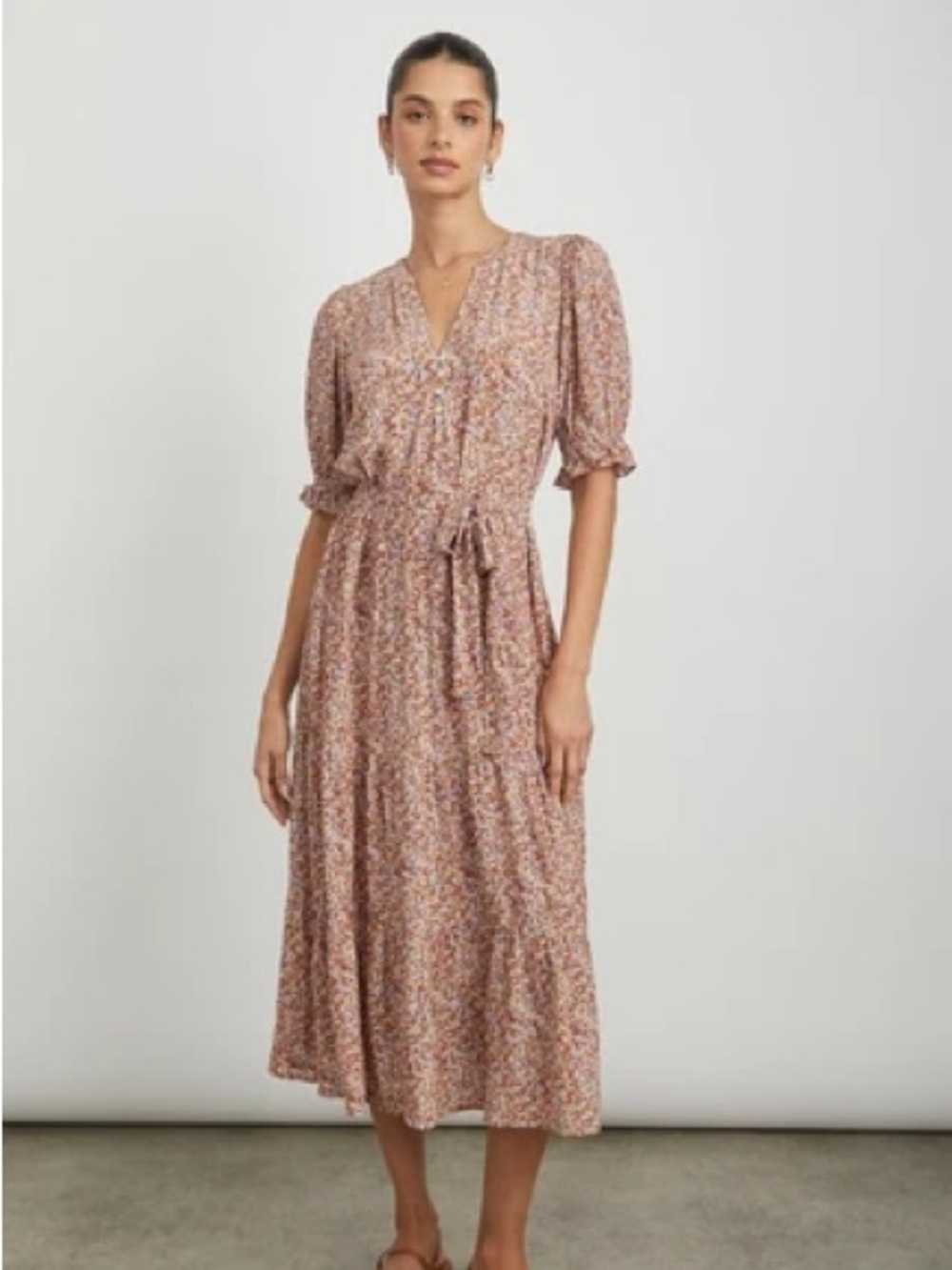 NEW Rails Autumn Floral Eliana Midi Dress S